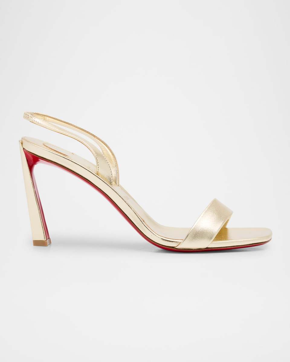 Condora Metallic Red Sole Slingback Sandals